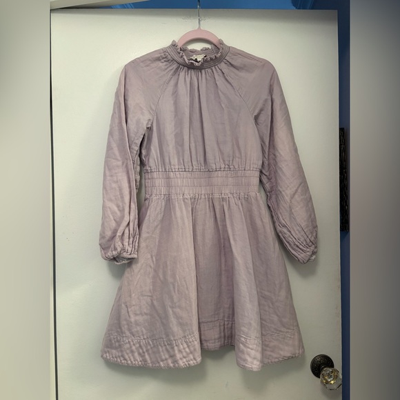 Chelsea & Violet Other - Chelsea & Violet lavender peasant mini dress Long Sleeve gathered neckline S